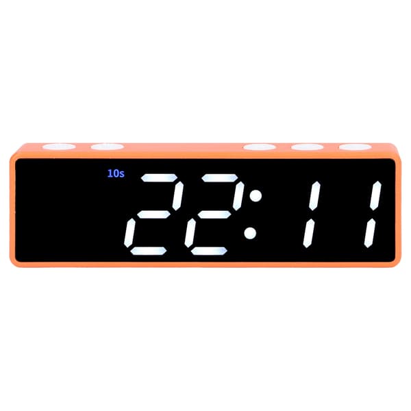 LED Digital Timer Multifunktionell Elektronisk Skrivbordsklocka Orange Ram Grön Vit Display för Sovrum Gym