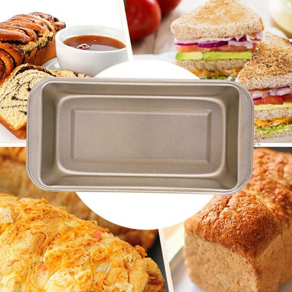 Rektangulær toastform i karbonstål, non-stick brødform, bakeform for bakverk