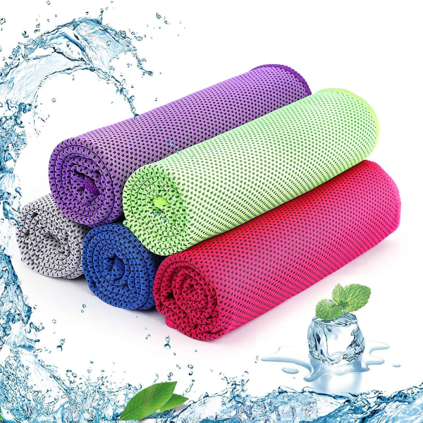 5 Pcs Cooling Towel Ice Towel For Neck, Microfibre Cool Towel