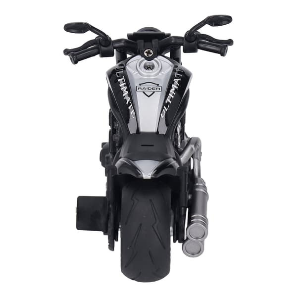 1 12 Skala Retro Træk Tilbage Motorcykel Legetøj Legering Plast Model Børn Dekoration Sort