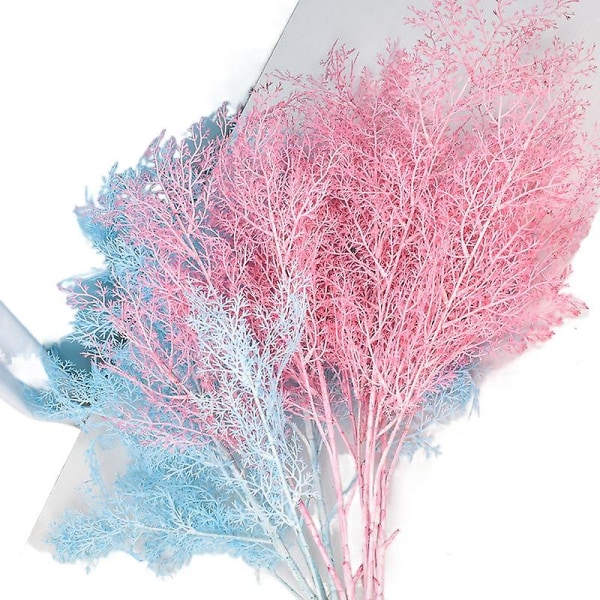 Dimmig Simulering Blomma 6 Gaffel Rim Bröllopsarrangemang Vägguide Dekoration Plast Blomma Falsk Blomma Simulering Växt blå blue