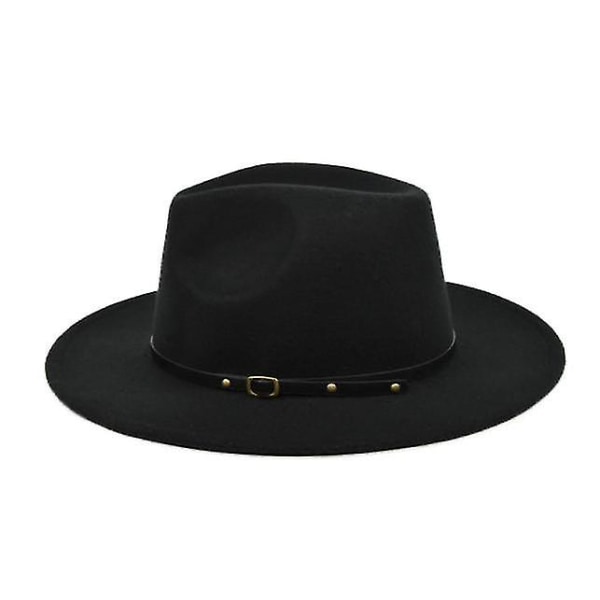 Kvinder eller mænd Fedora Hat i uldfilt black