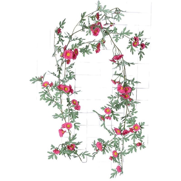 Simulaatio Pieni päivänkakkara rottinki eurooppalaistyylinen kodin sisustus pastoraalityylinen krysanteemi viiniköynnöksen käämitys simulaatio kukka silkkikukka rose red