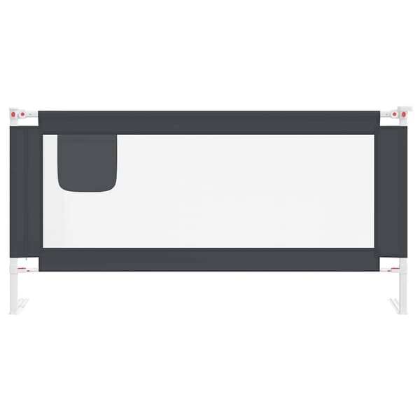 【BQ】vidaXL Sengehest for barn Mørkegrå 180x25 cm Stoff grå grå gray