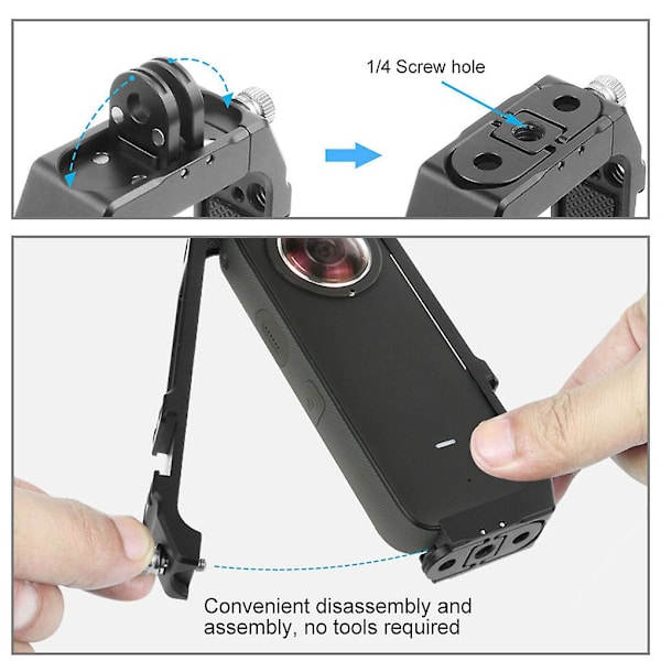 För Insta360 One X2 skyddsram med kall skobas Anti-fall case Stötsäkert case cover anti-scratch