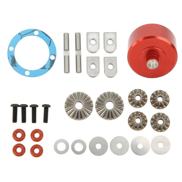 ARRMA 1 7 1 8 Serie Spiral Forreste Bageste Aluminiumslegering Diff Sæt Reservedele Rød