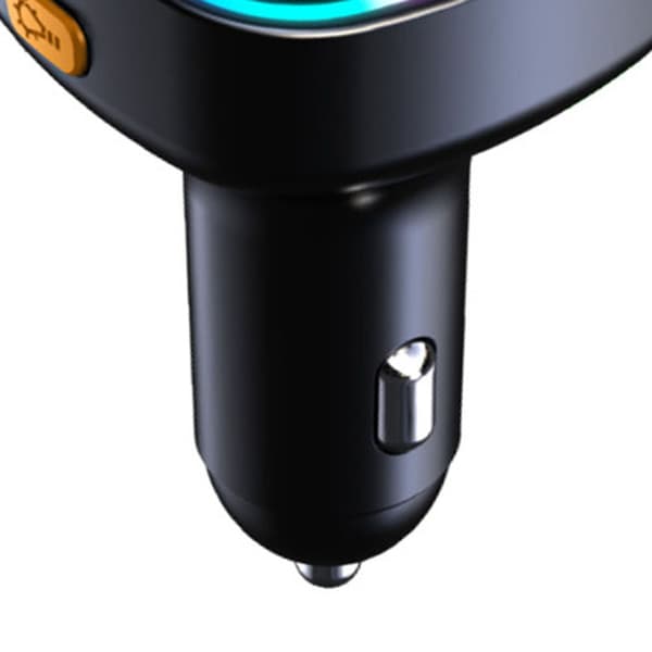 Bluetooth FM-sender dobbel USB-billader 7 farger stereo høy ytelse universell passform
