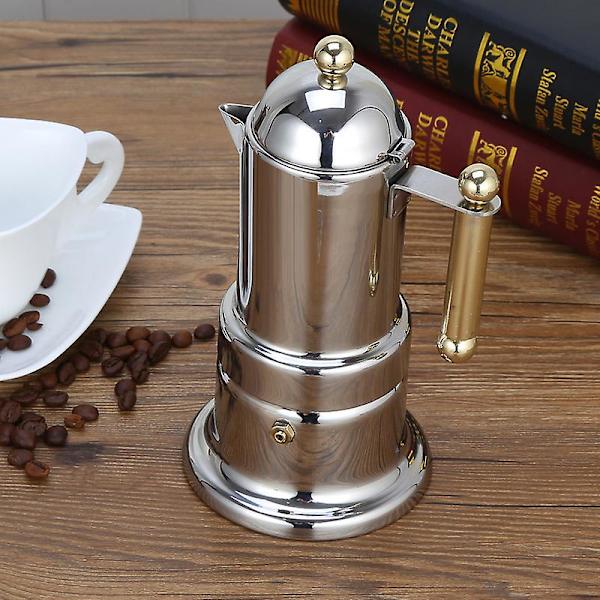 Thickened Italian Espresso Maker Stainless Steel Mocha Coffee Maker Pot For Stovetop Or Induction Home Use