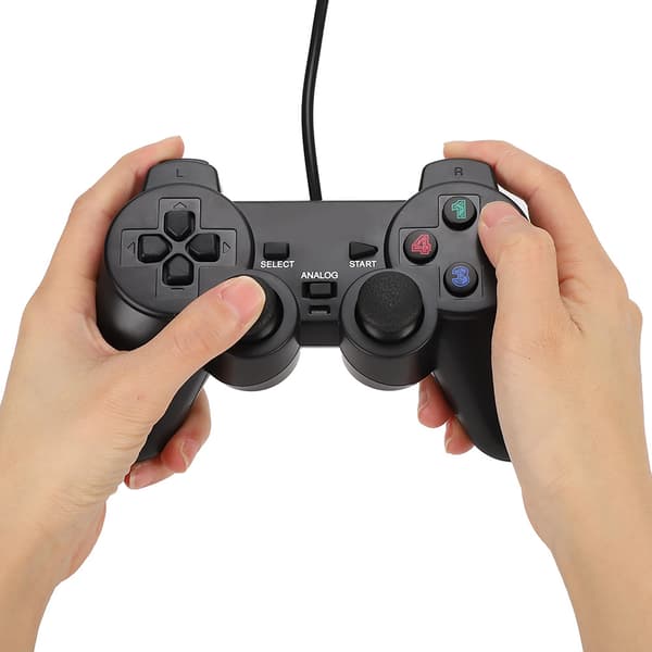 Kablet USB-gamepad med dobbelt vibration til PC Laptop