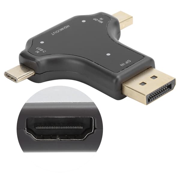 3 i 1 Multi‑Function Adapter HD/DP/Mini DP til HDMI-konverter for Laptop Tilbehør D63A