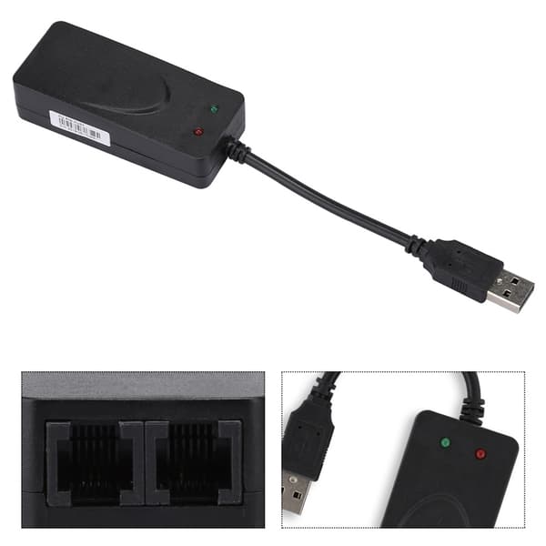Dual Port USB2.0 56K ekstern faxmodemdriver til Windows 7/8/10/XP