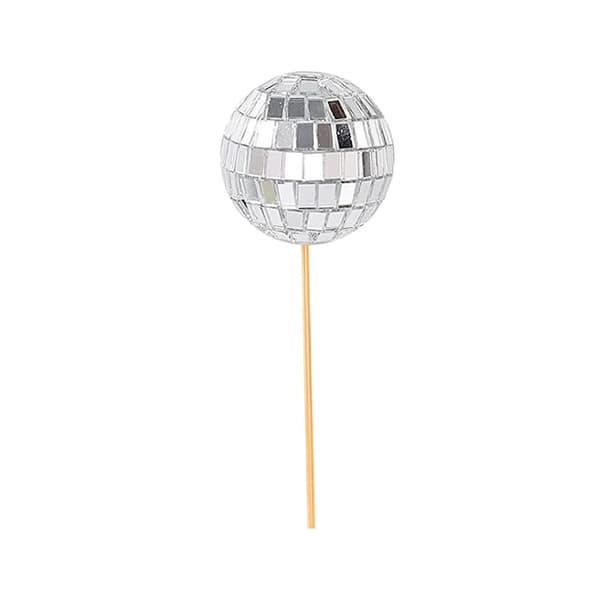 【BQ】Diskokugle Kagepynt, Spejl Diskokugle Kagepynt, Glitter Madpinde Diskokugle Kagepynt, til Højtid Studenter 4cm 4cm Small