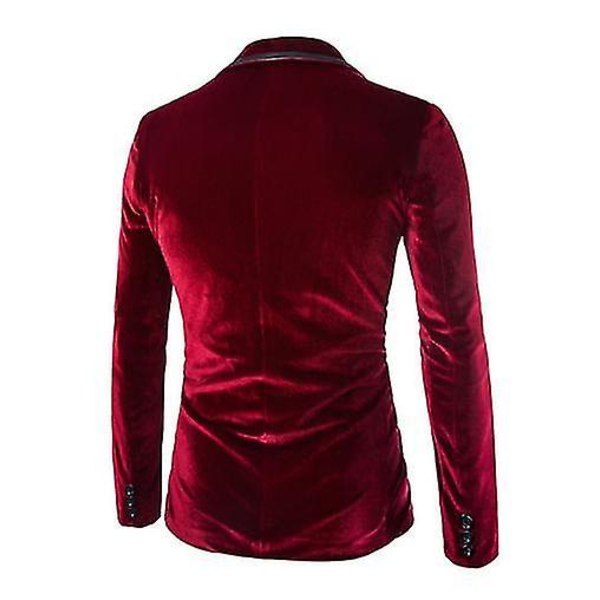 Herrmode Casual kavaj kostym Manchester Wediing Celebration kostymjacka red XXL