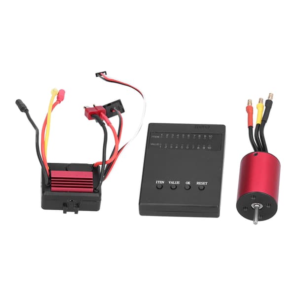 2838 4500KV børsteløs motor med 35A ESC og programmeringskort til 1/14 RC bil
