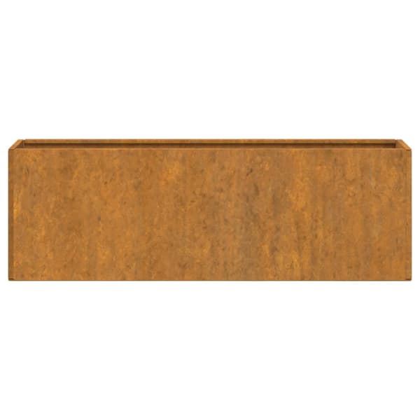 【BQ】vidaXL Wall Planters 2 pcs Rust-Resistant Steel 53x10x17 cm Brun Brun 2610
