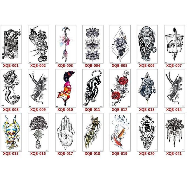 Lille Full Arm Totem Symbol Vandtæt Tatovering Sticker Fashion Smuk