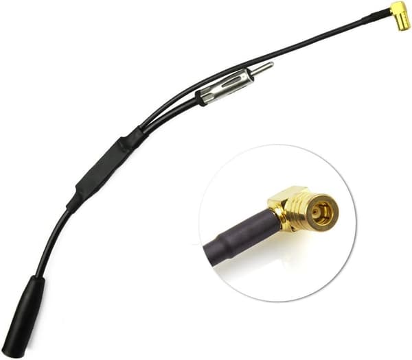 【BQ】Bilantennesplitter SMB-adapter DIN-stik Bilantenne DAB Bilradio DAB Plus