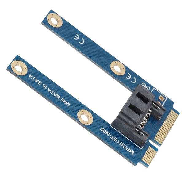 mSATA - SATA -sovitinkortti Mini SATA 7pin MPCIe -laajennus vaakasuunnassa