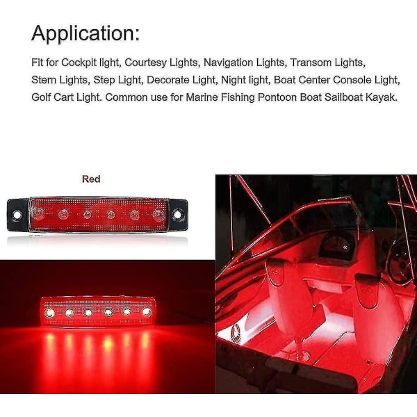 10st marina fartygsljus, praktiska fartygsdäck LED interiörbelysning, dekorativa ljus