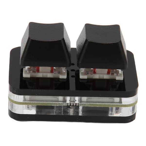 USB 2 Key Mini Keypad Brugerdefineret RGB LED Baggrundslys Makro Programmering Tastatur til Windows til OS X til Linux Sort