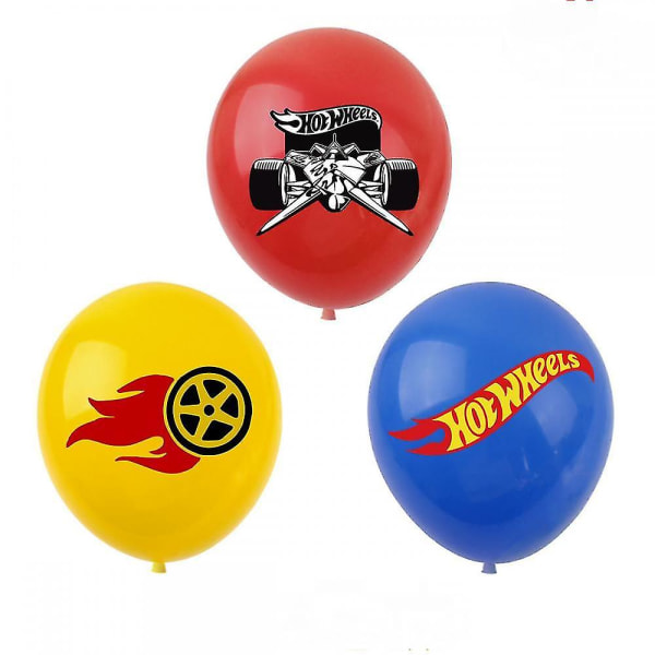 12 tums ballonger Race Car Födelsedagsdekorationer för barn Pojkar Racing Party Supplies 36 PCS