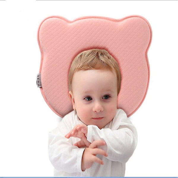 Babypute Memory Foam Nyfødt baby pustende formende puter for å forhindre flatt hode ergonomisk Yellow
