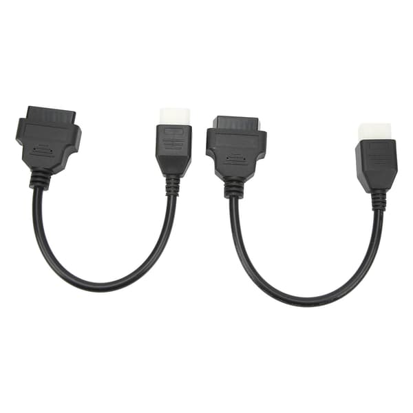 2 stk. 6-polet OBD‑OBD2 Motorcykel Diagnostisk Scanner Kabel Udskiftning til Delphi Motorcykel Motor
