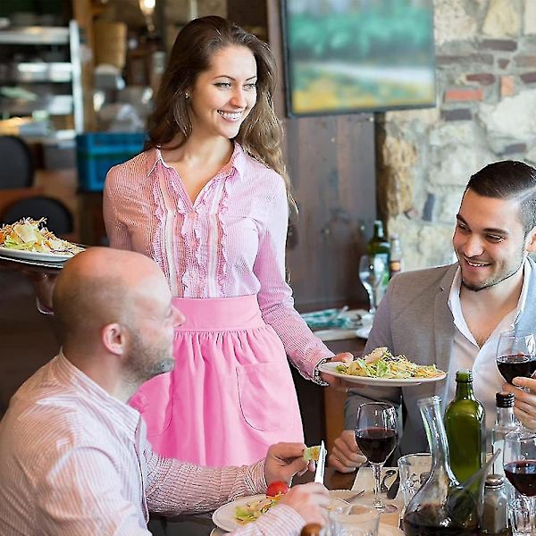 Midjeförkläde Kök Matlagning Restaurang 100 % bomull Bistro Halv