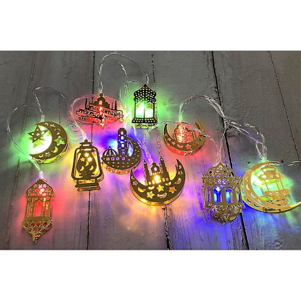 Muslimien Ramadan Festival Led Letter Castle String Valokoriste Lant 117,9 tuumaa Multicolor