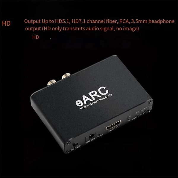 【BQ】HDMI-kompatibel med EARC ARC Audio Extractor 192Khz Converter-Perfet