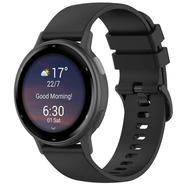 【BQ】Til Garmin vivoactive 5 Silikonebånd 20mm Quick Release Erstatningsrem Black
