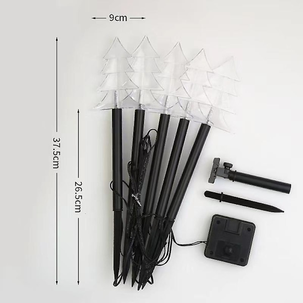 Stjerne eller snøfnugg LED Stake Hagelys - LED Pathway Decoration Hage Plen Patio - Festlig Xmas Glow Julepynt christmas tree