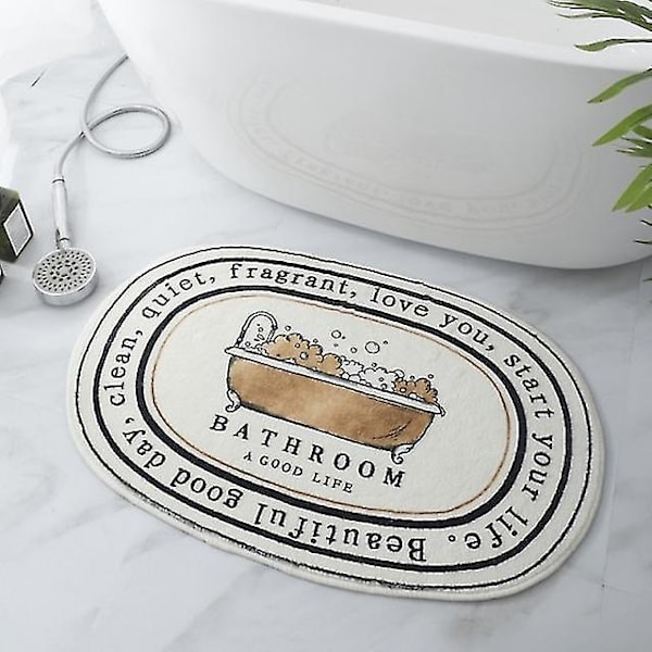 Halkfri badmatta Inredningsstil Dörrmatta Absorberande mattor Entrémattor Balkong Veranda Mattor Vardagsrum Badrum Tapis style7 Bath Mat L60xW40cm