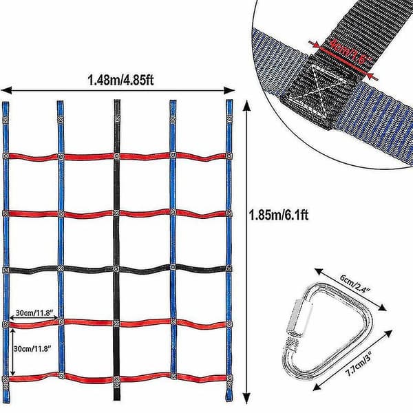 Polyester Climbing Net for Kids, Outdoor Rope Ladder, Treehouse, Gym, Playground, Obstacle Course, Training Prop