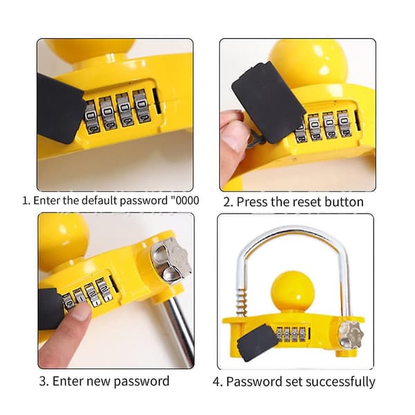 【BQ】Padlock Code Password Tow Hitch Lock Trailer Tow Ball Caravan Camping Weatherproof