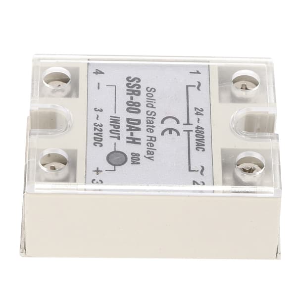 Solid State Relä DC AC SSR med Beröringsfri Brytare Högkvalitativ SSR-80A DA H 24-480VAC