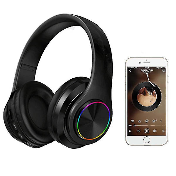 Bluetooth kuulokkeet Langattomat kuulokkeet korvalla mikrofonilla Black