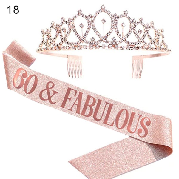 1 Set Shoulder Strap Pretty Hair Accessories Women Queen Crown Party Decoration For Birthday 18