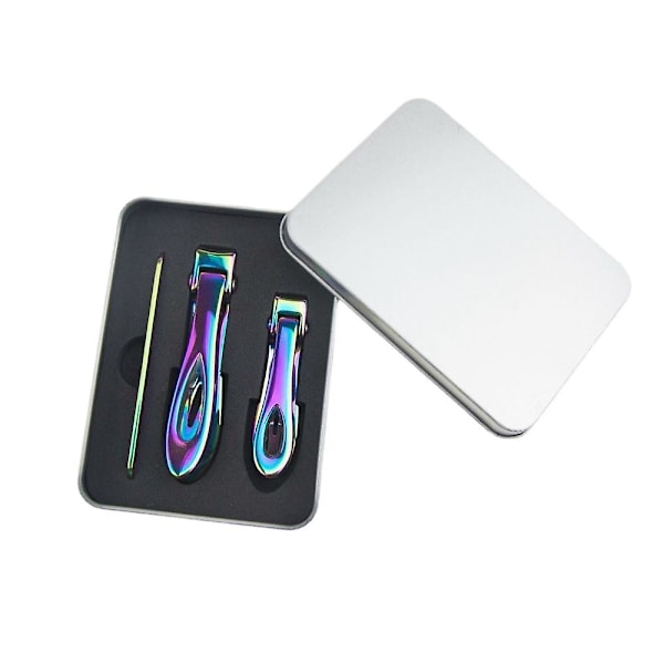 Anti-stänk Mantis Nagelklippare Set Champagne Nagelklippare Manikyr Stor hushålls Nagelklippare i rostfritt stål Presentförpackning Mantis three-piece set