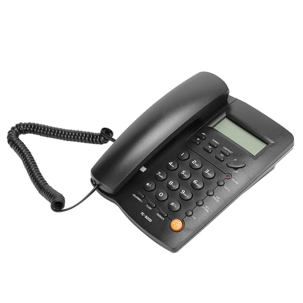 Sort håndfri nummerpræsentation fast telefon til hjem, kontor og hotel