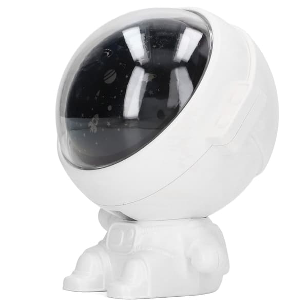 Astronaut Projektor Stjernelys Roterbar USB-lading med Musikk 5V 1A Hvit