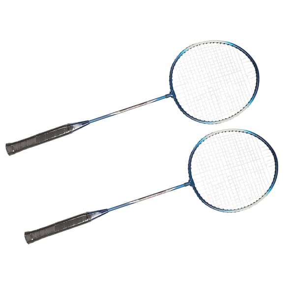 Badmintonsæt i jernlegering, 2 stk. til børn og voksne, blå