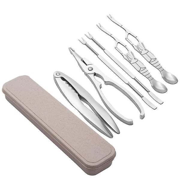 Seafood Crackers Picks Spoons Set ruostumaton teräs rapujen kuori