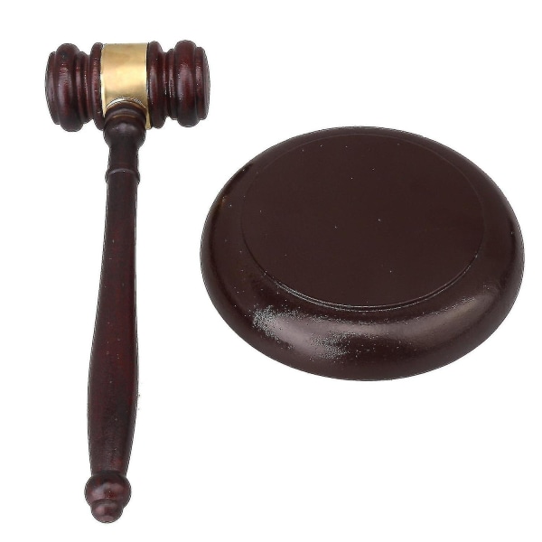 Wooden Hardwood Gavel Sound Block For Lawyer Judge Gift Auction Meeting
