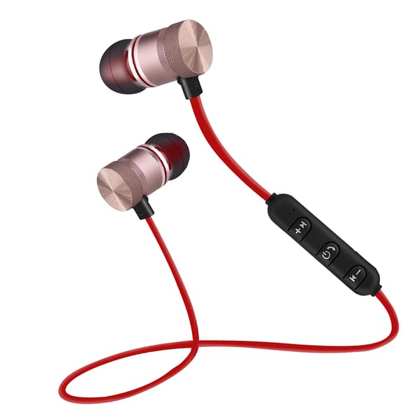 Trådløse Bluetooth Sportshovedtelefoner Headset til iPhone Android - Guld