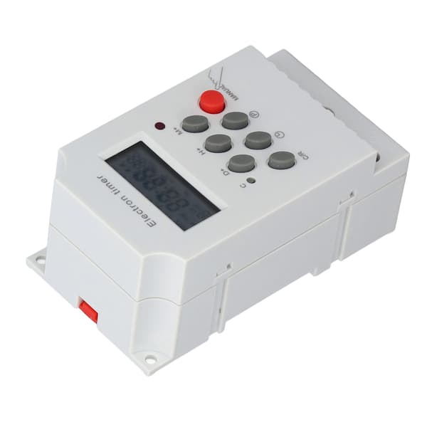 Elektronisk Timer Switch DIN-skena LCD Mikrodator Elektron Intelligent Controller KG316TII (DC 12V)