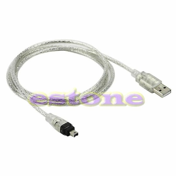1,4 m USB 2,0 hane till Firewire Ieee-1394 4-stift hane kabelsladd Anslutningslinje