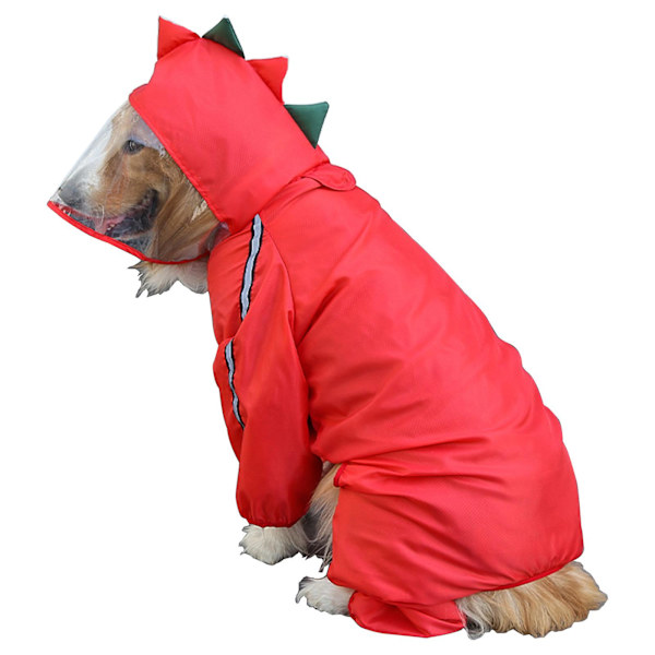 Söt regnjacka for hundar for store, medelstora og små hundkläder Red 2XL