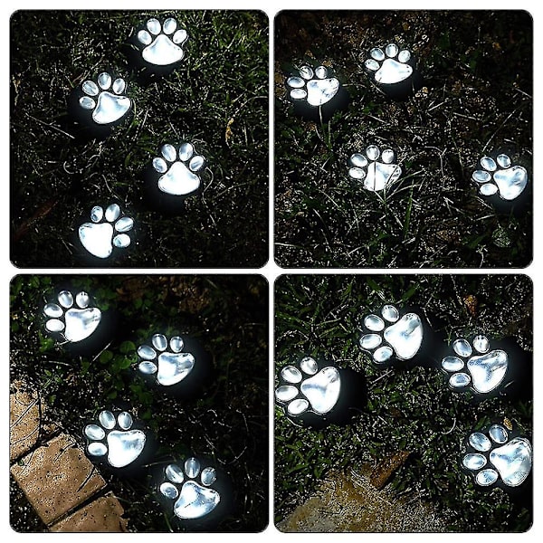Solar Lights Paw Lights (set med 4), djur Path Paw
