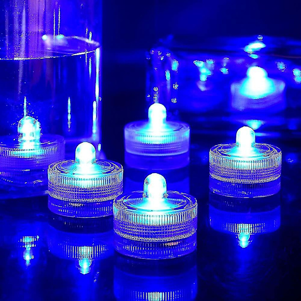 24st vattentäta runda mini led värmeljus undervattensljus